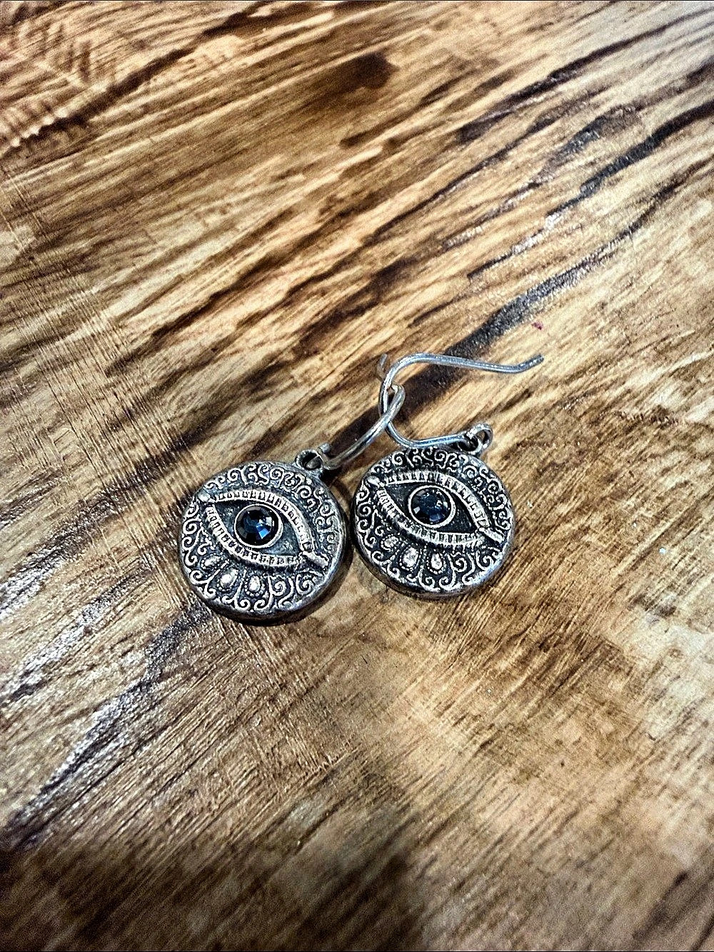 Alex and Ani Silver-Tone Filigree Drop Earrings